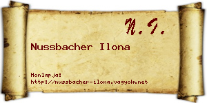Nussbacher Ilona névjegykártya